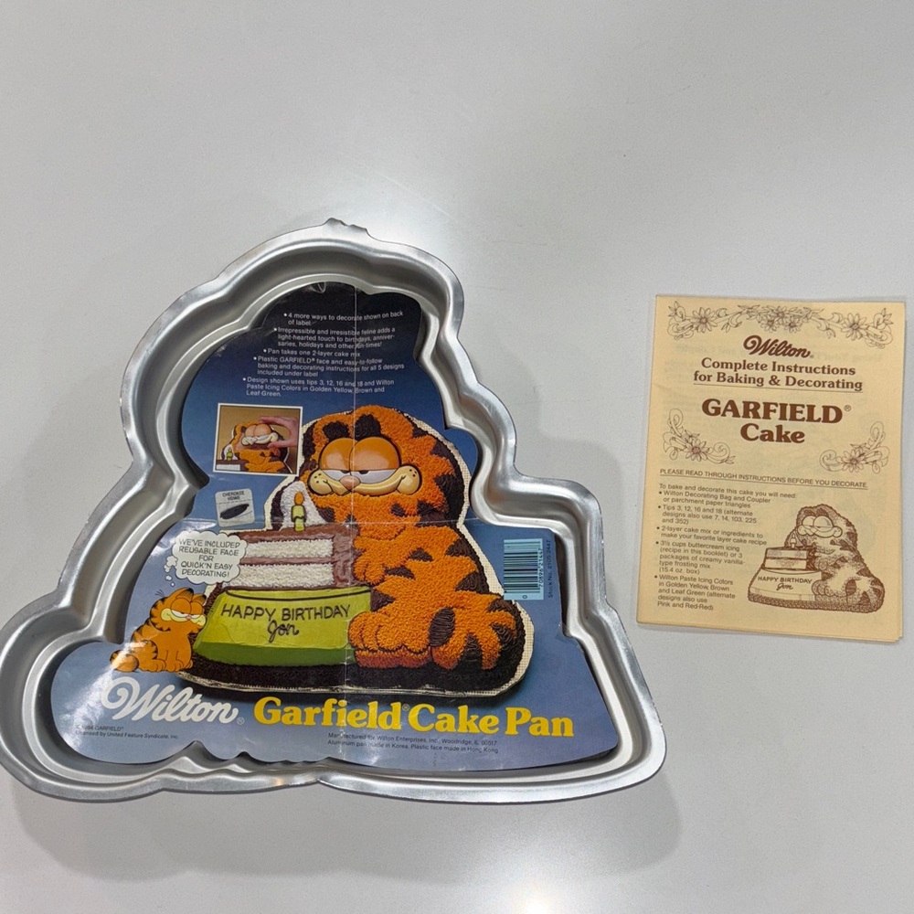 Wilton Garfield Aluminum Cake Pan 1978 1981 #2105-2447‎ VTG